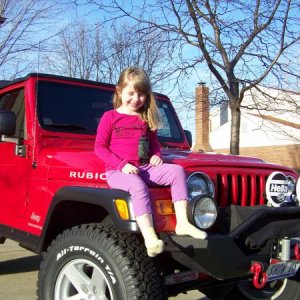 New tires with my youngest posing.