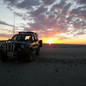 Surf Fishing at sunrise....Corson's Inlet State Park....