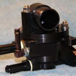 FRONT/SIDE VIEW OF ASSEMBLED THERMOSTAT ASSEMBLY